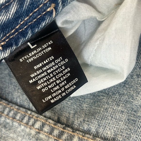 NWT American Bazi Wide-Leg Denim Jeans – Blue Wash - Large - Picture 5 of 9